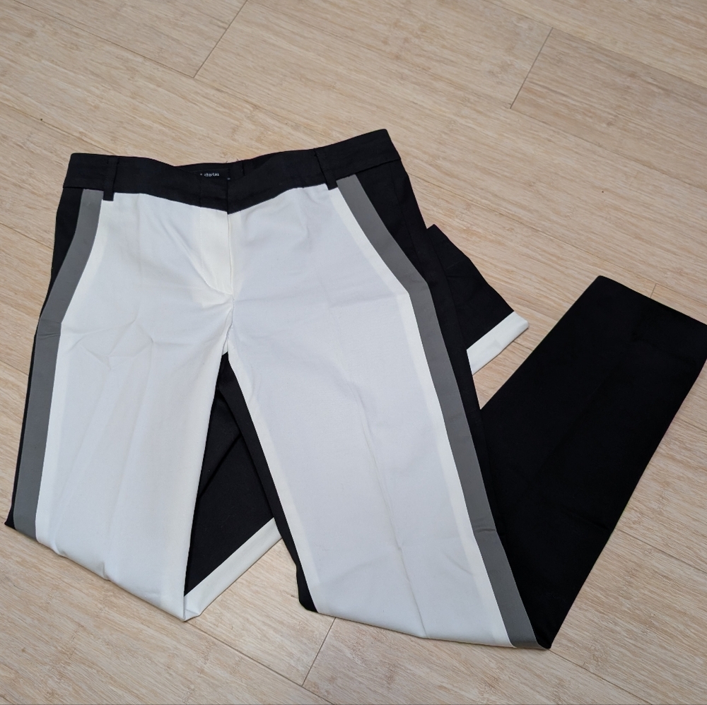 Judith & Charles Black and White Women's Slim Fit Pants Size 2